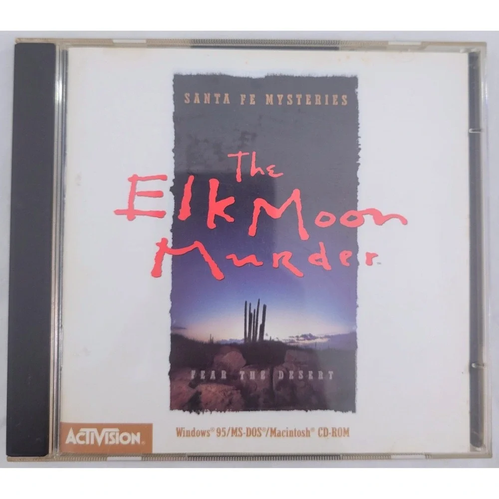 Santa Fe Mysteries The Elk Moon Murder PC Mac 1996 Retro Vintage Game 2 Discs